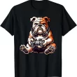 Bulldog Gamer Shirt, Funny Gaming Dog Tee, Gift for Gamers & Pet Lovers