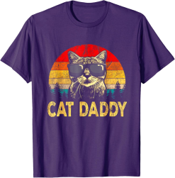 Cat Daddy Funny Cat Lover T Shirt, Retro Cat Shirt