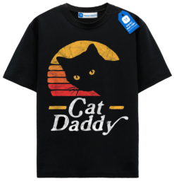 Cat Daddy Shirt, Retro Vintage Cat Dad Gift Tee, Retro Cat Lover Shirt