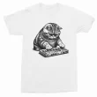 Synth Cat Shirt, Musician Cat Lover Tee, Electronic Music Cat Shirt