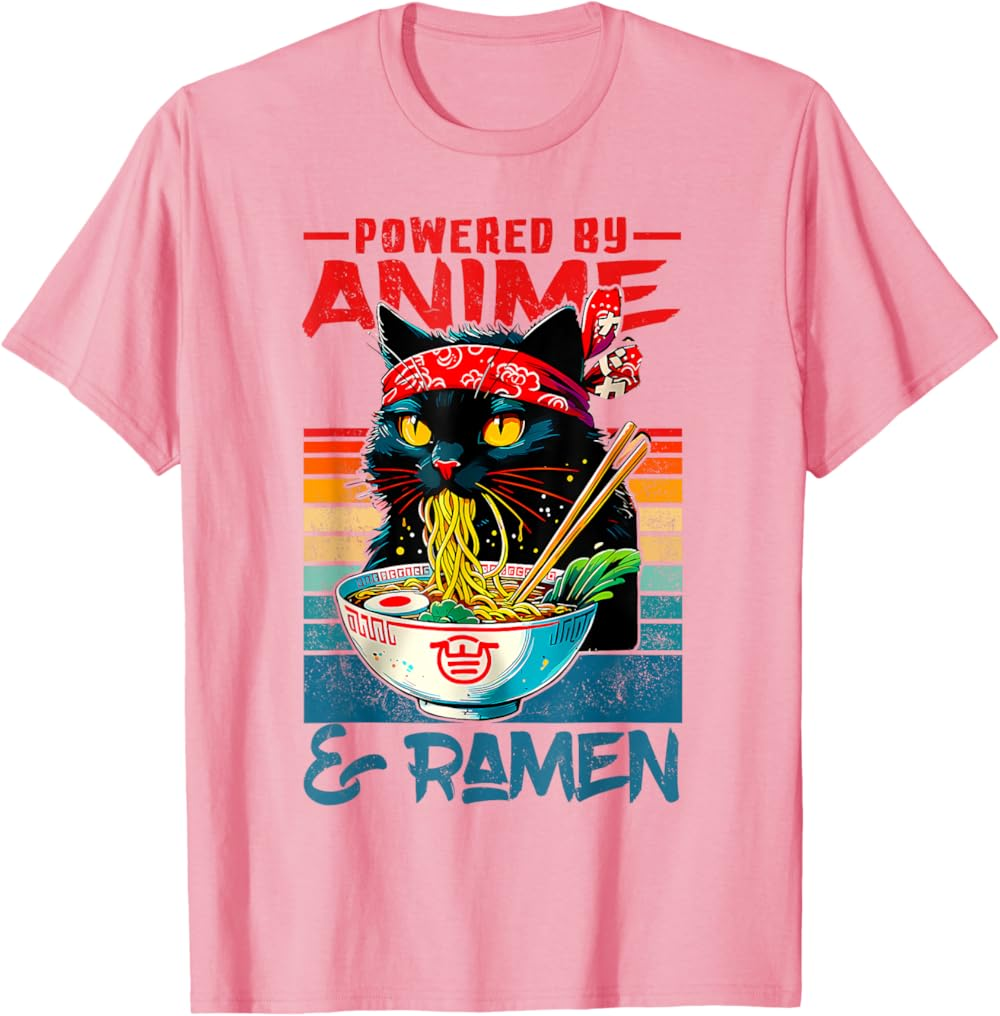 Cute Black Cat Noodle Lover T-Shirt, Ramen Cat Shirt Cute Black Cat Noodle Lover T-Shirt, Ramen Cat Shirt - Image 14