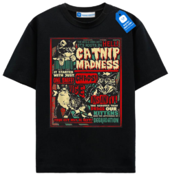 Catnip Madness T-Shirt, Retro Kitty Chaos Shirt, Gift for Cat Lovers