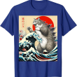 Catzilla Cat T Shirt, Japanese Art Funny Cat T Shirt