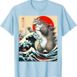 Catzilla Cat T Shirt, Japanese Art Funny Cat T Shirt