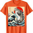 Catzilla Cat T Shirt, Japanese Art Funny Cat T Shirt