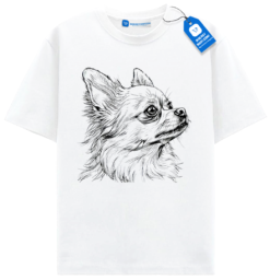 Chihuahua Sketch T Shirt, Chihuahua Lover Gift, Line Art Dog Shirt