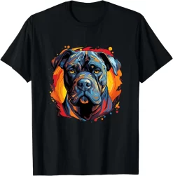 Colorful Rottweiler Dog Shirt, Abstract Rottweiler Dog Art Tee For Dog Lovers