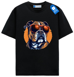 Cool Bulldog With Sunglasses Shirt, Funny Dog Lover Pop Art Tee