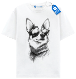Cool Dog Sketch Shirt, Cool Dog Shirt, Hand Drawn Dog Tee