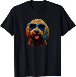 Cool Doodle Dog Shirt, Funny Colorful Labradoodle T Shirt