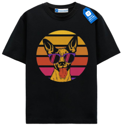 Cool Sunset Dog T Shirt, Retro Sunset Dog T Shirt, Cool Dog Shirt