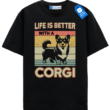 Corgi Lover T Shirt, Funny Dog T Shirt, Vintage Dog Lover Gift