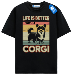 Corgi Lover T Shirt, Funny Dog T Shirt, Vintage Dog Lover Gift