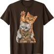 Cute Little Cats Playing Build Wall T Shirt