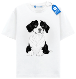 Cute Puppy Illustration Shirt, Dog Lover Tee, Cute Dog T Shirt