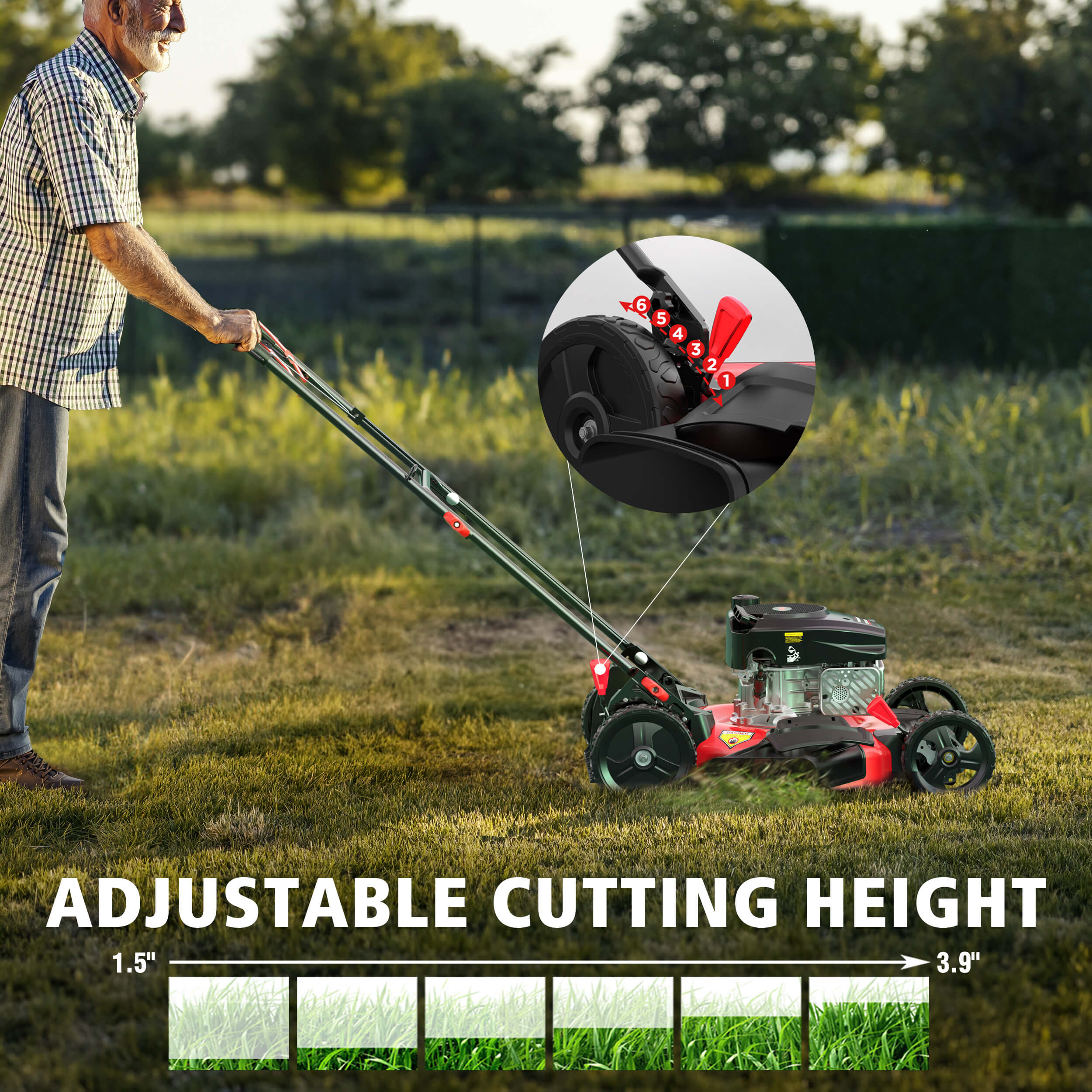 Powersmart 21'' 144cc Gas Push 2-in-1 Lawn Mower DV8621C Powersmart 21'' 144cc Gas Push 2-in-1 Lawn Mower DV8621C - Image 7