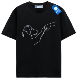 Dog Line Art Shirt, Minimalist Dog Art Tee