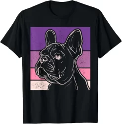 French Bulldog Retro Shirt, Vintage Dog Lover 80s Style Tee