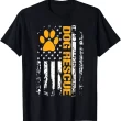 Dog Rescue Shirt American Flag Dog T Shirt, Patriotic Dog Lover Shirt