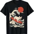 Surfing Frenchie Shirt, Cool French Bulldog Dog Lover Tee