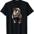 Business Bulldog Shirt, Funny Formal Bulldog Dog Lover Tee, Dapper English Bulldog T-Shirt