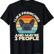 Funny French Bulldog Shirt, Cute Retro Tee