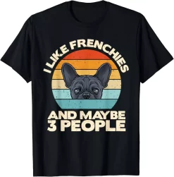 Funny French Bulldog Shirt, Cute Retro Tee