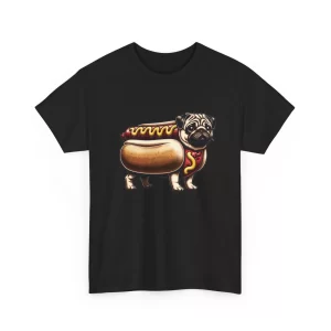 Funny Pug Hot Dog T Shirt, Cute Dog Lover Tee