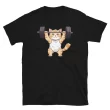 Funny Welding Yellow Cat T Shirt, Gym Cat Shirt