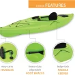 Lifetime Guster 100 Kayak, Lime Green