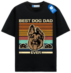 German Shepherd Dad Shirt, Best Dog Dad Ever Shirt, Retro Dog Owner Gift