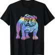 Groovy Bulldog Shirt, Tie Dye Dog Lover Tee, Retro Pet Gift for Men Women, Psychedelic Bulldog T-Shirt