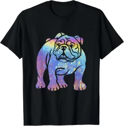 Groovy Bulldog Shirt, Tie Dye Dog Lover Tee, Retro Pet Gift for Men Women, Psychedelic Bulldog T-Shirt