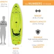Lifetime Hydros 85 Angler Kayak with Paddle Package, Lime Green