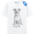 Happy Dog Sketch Shirt, Dog Lover Shirt, Cute Dog Bone Tee
