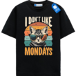I DonT Like Mondays Cat Shirt, Retro Cat T Shirt, Funny Retro Vintage Grumpy Cat Tee