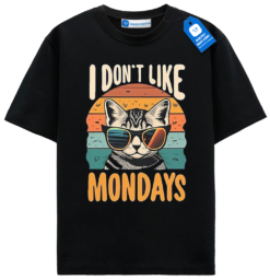 I DonT Like Mondays Cat Shirt, Retro Cat T Shirt, Funny Retro Vintage Grumpy Cat Tee