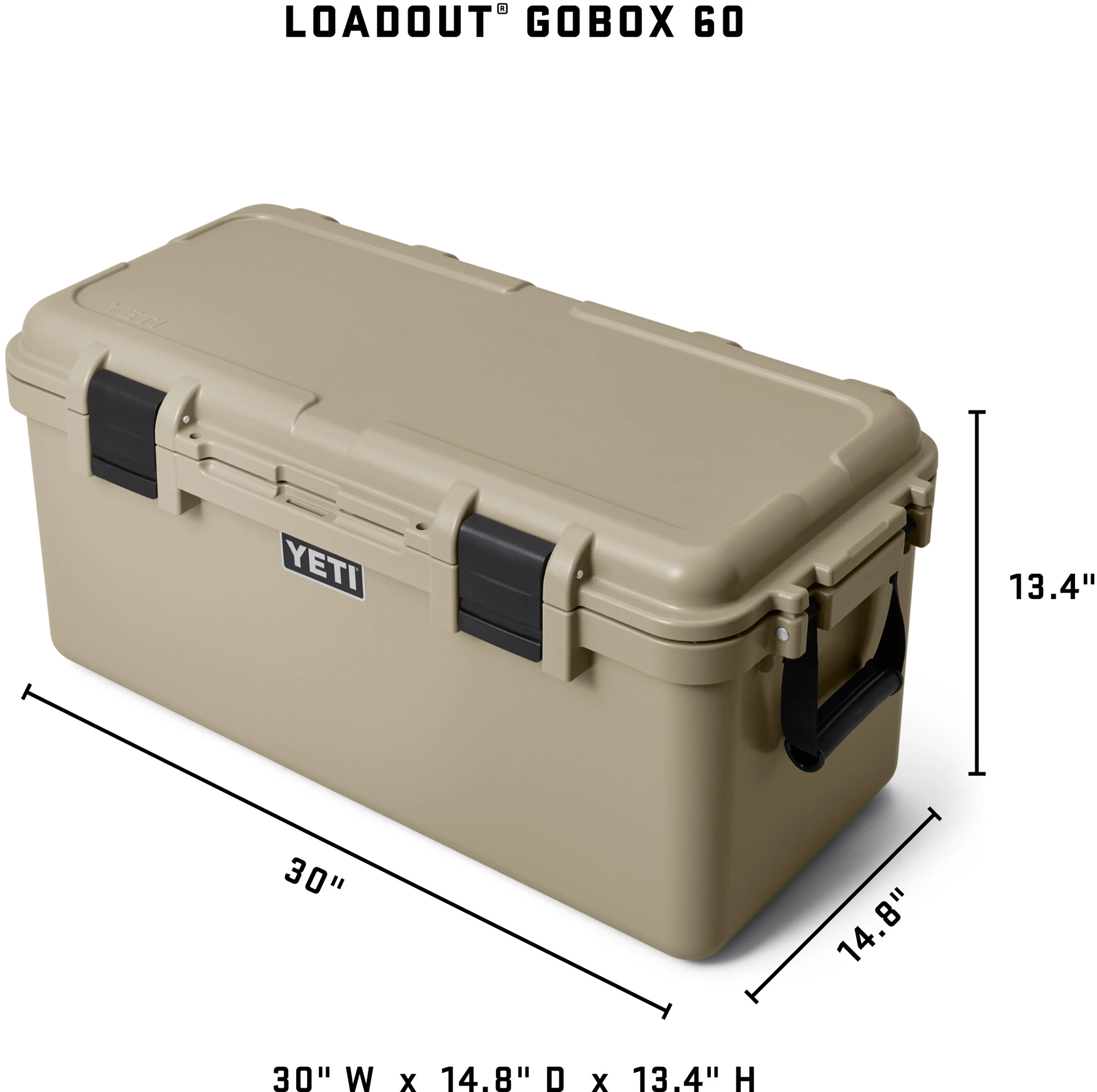 YETI LoadOut GoBox 60 Gear Case, Tan YETI LoadOut GoBox 60 Gear Case, Tan - Image 3