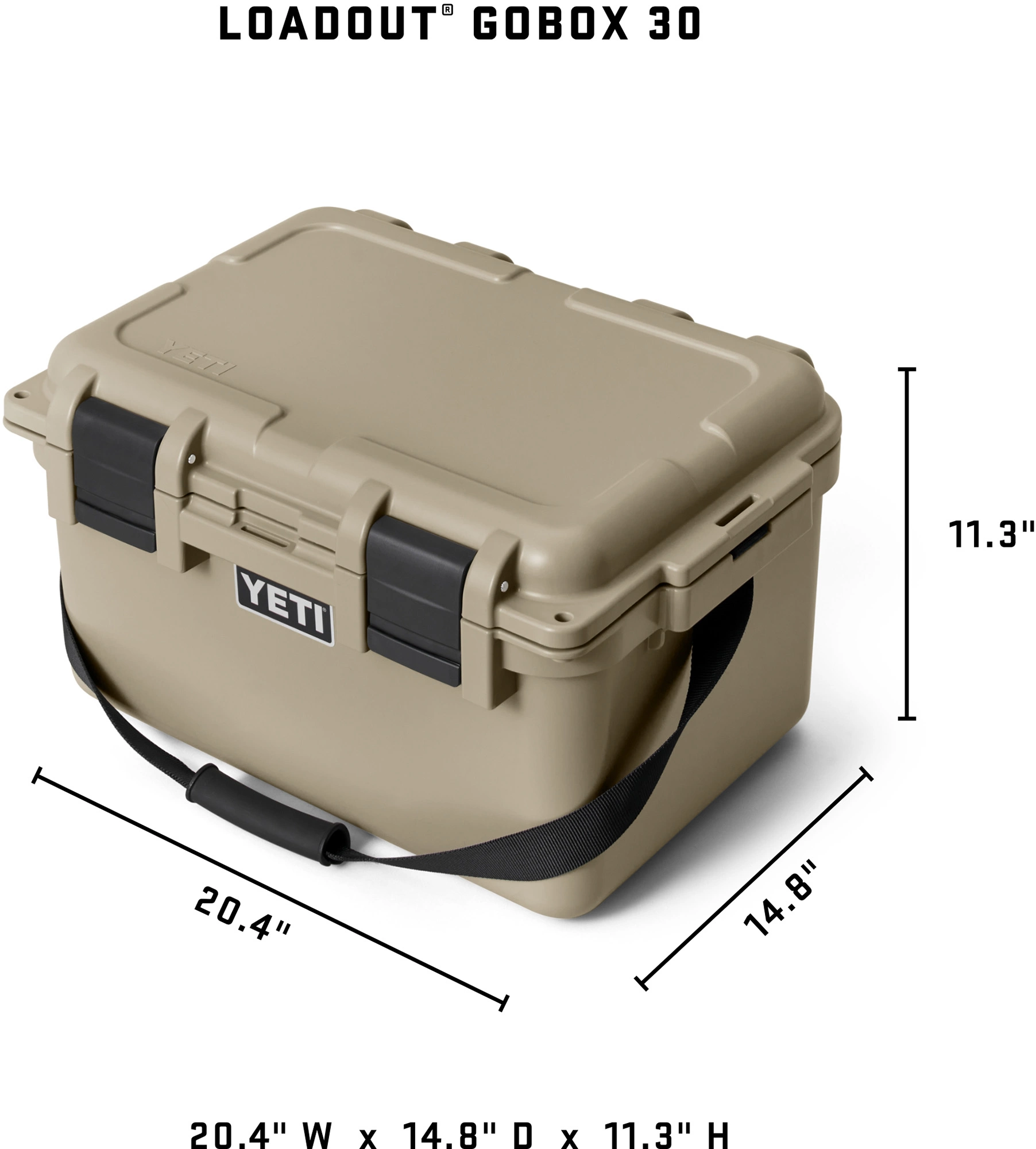 YETI LoadOut GoBox 30 2.0 Gear Case, Tan YETI LoadOut GoBox 30 2.0 Gear Case, Tan - Image 2