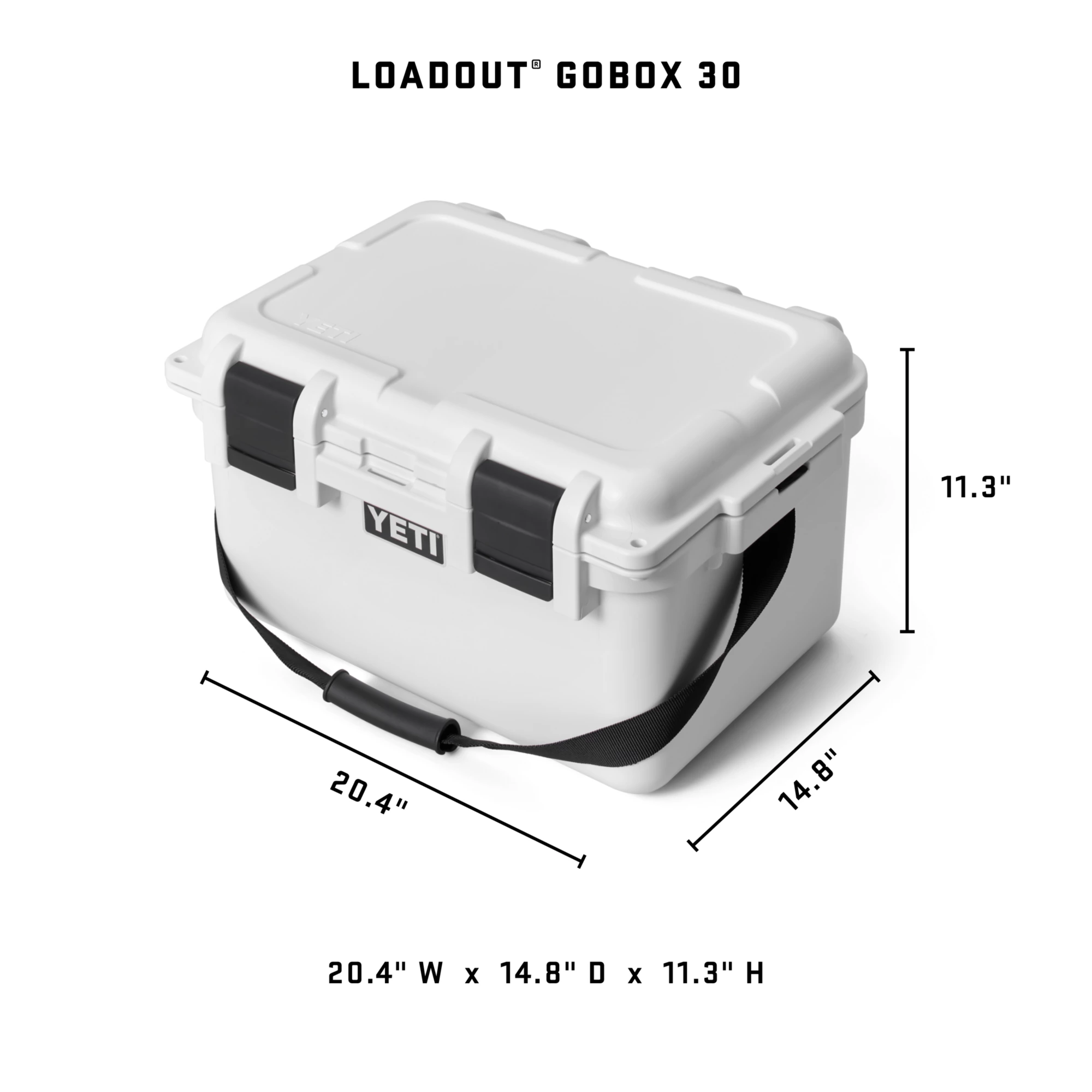 YETI LoadOut GoBox 30 2.0 Gear Case, White YETI LoadOut GoBox 30 2.0 Gear Case, White - Image 2