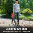Powersmart 450CFM Cordless Leaf Blower w/ 40V 4.0Ah Battery and Charger MB2450A