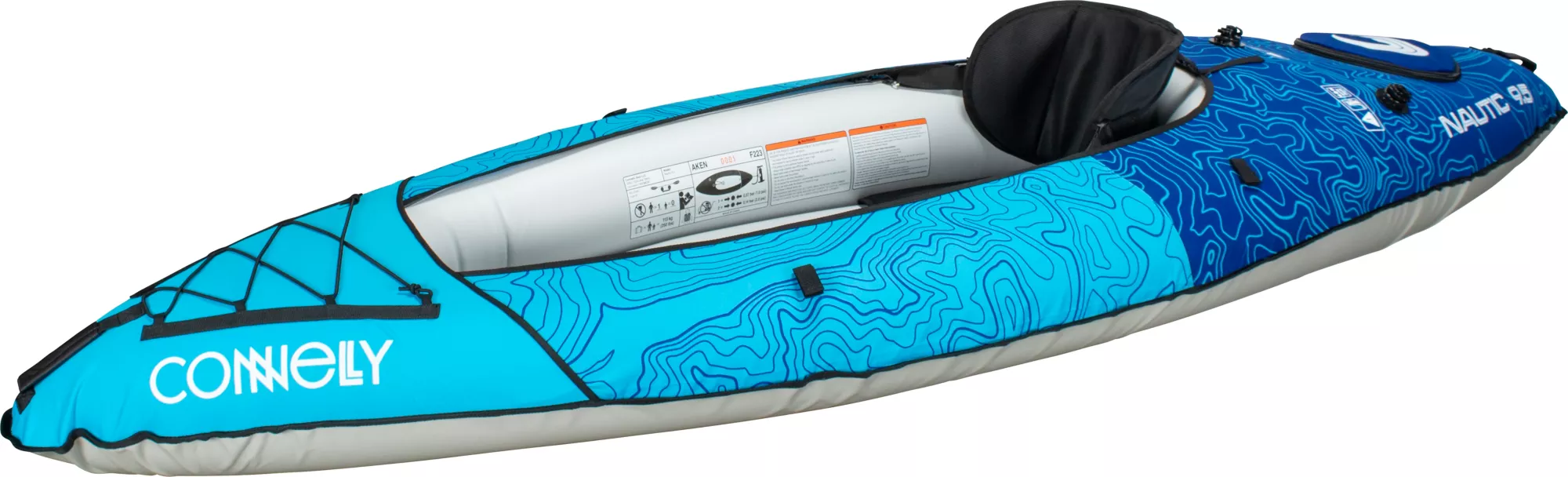 Connelly Nautic 9.5 Solo Rider Inflatable Kayak, Blue/White Connelly Nautic 9.5 Solo Rider Inflatable Kayak, Blue/White - Image 10
