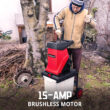 Powersmart 15Amp Electric Wood Chipper Leaf Mulcher w/ Collection Bin PS12A Powersmart 15Amp Electric Wood Chipper Leaf Mulcher w/ Collection Bin PS12A