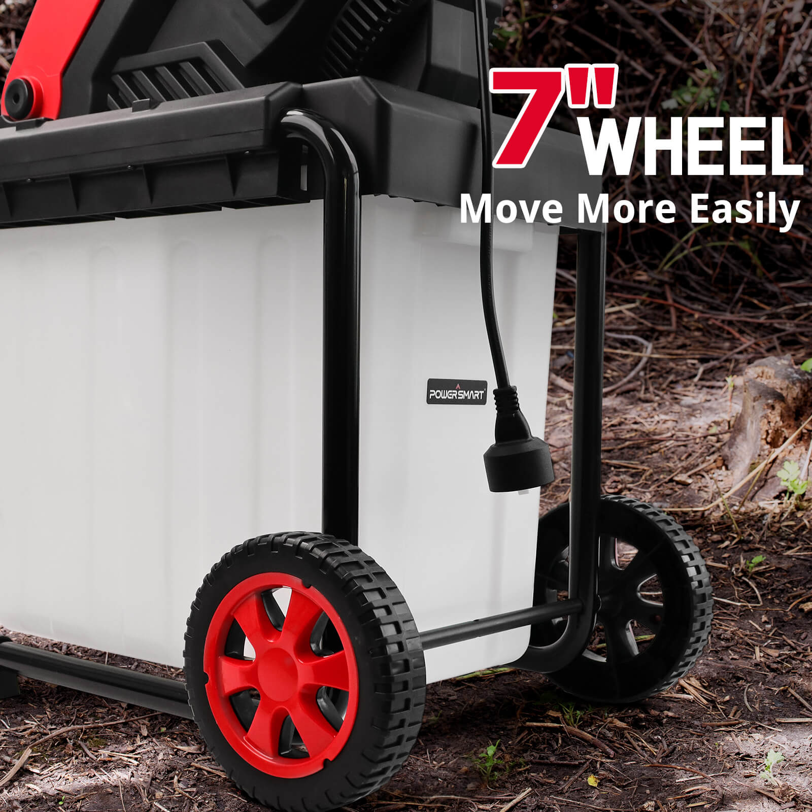 Powersmart 15Amp Electric Wood Chipper Leaf Mulcher w/ Collection Bin PS12A Powersmart 15Amp Electric Wood Chipper Leaf Mulcher w/ Collection Bin PS12A - Image 5
