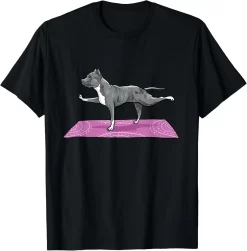 Pitbull Yoga Shirt, Funny Dog Lover Fitness Gift Tee