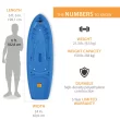 Lifetime Youth Recruit Kayak and Paddle Package, Blue