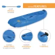 Lifetime Youth Recruit Kayak and Paddle Package, Blue