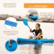 Lifetime Youth Recruit Kayak and Paddle Package, Blue
