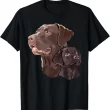 Chocolate Lab Dog Shirt, Retro Labrador Retriever Gift Tee, Puppy & Mom Dog Lovers Shirt