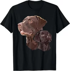 Chocolate Lab Dog Shirt, Retro Labrador Retriever Gift Tee, Puppy & Mom Dog Lovers Shirt